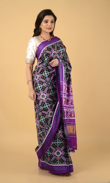 Double Ikat Patola Saree Manekchowk