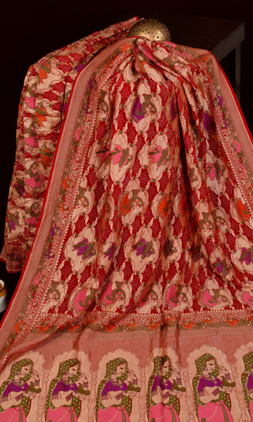 Banarasi Patola Weave Bandhani Saree