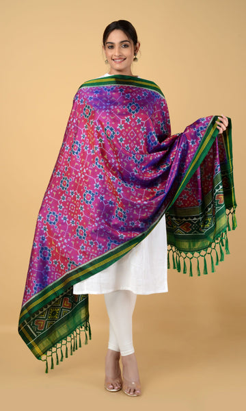 Single Ikat Patola Dupatta Nau Ratan