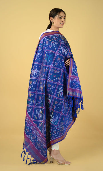 Single Ikat Patola Dupatta 9 Motifs