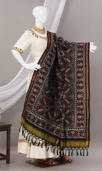 Single Ikat Patola Dupatta