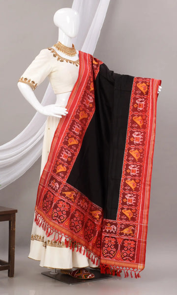 Single Ikat Patola Dupatta