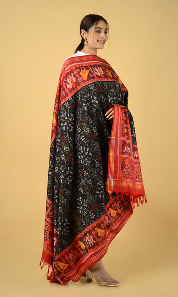Single Ikat Patola Dupatta Nau Ratan