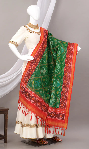 Single Ikat Patola Dupatta