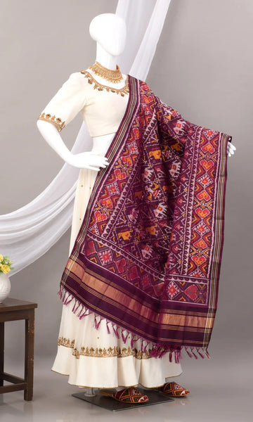 Single Ikat Patola Dupatta