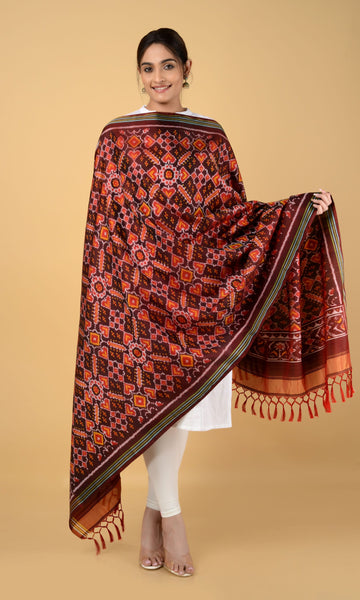 Single Ikat Patola Dupatta Manekchowk