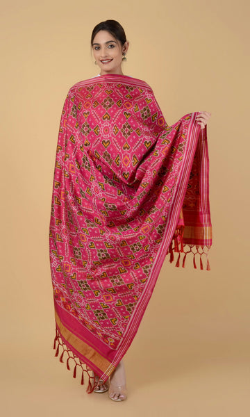 Single Ikat Patola Dupatta Manekchowk