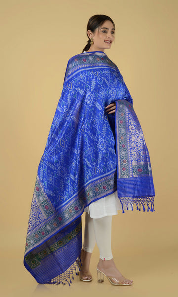 Banarasi Single Ikat Patola Dupatta Manekchowk
