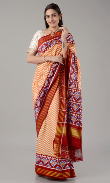 Double Ikat Patola Saree Laheriya