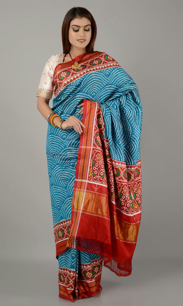Double Ikat Patola Saree Laheriya