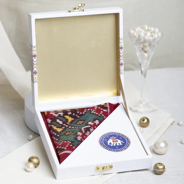 Single Ikat Pocket Square