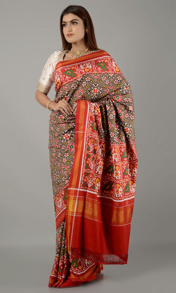 Double Ikat Patola Saree Nau Ratan
