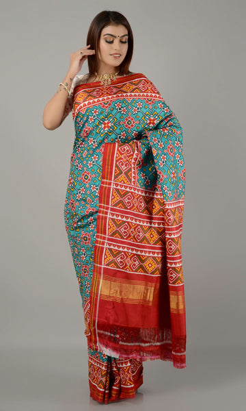 Double Ikat Patola Saree Nau Ratan