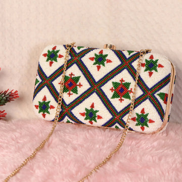 Patola Beaded Clutch