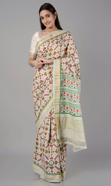Double Ikat Patola Saree Manekchowk