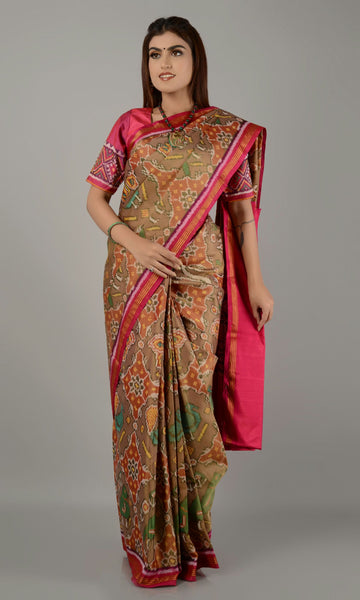 Single Ikat Patola Saree Patola Motifs