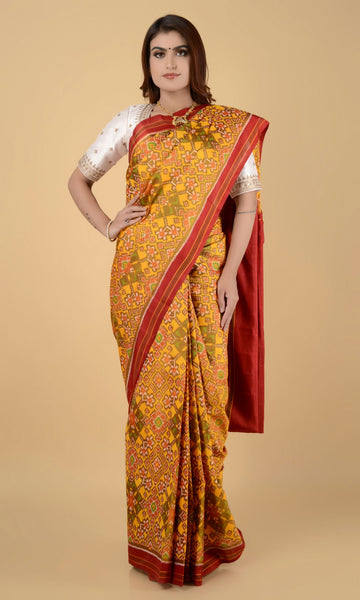 Single Ikat Patola Saree Nau Ratan