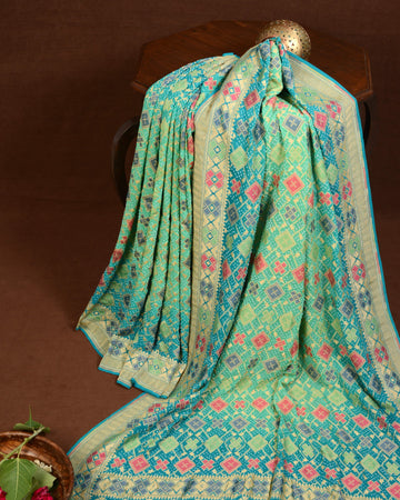Banarasi Patola Weave Bandhani Saree Navdip Tundiya