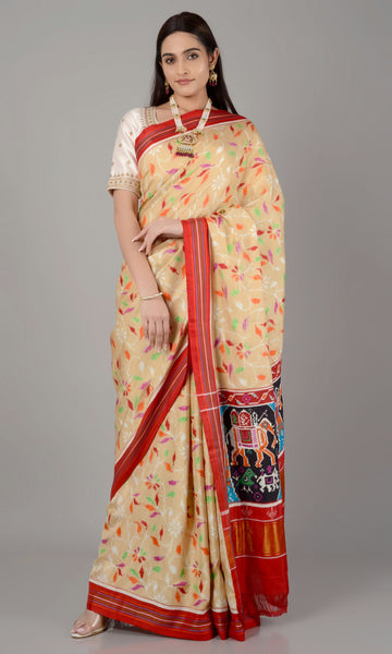 Double Ikat Patola Saree Jaal
