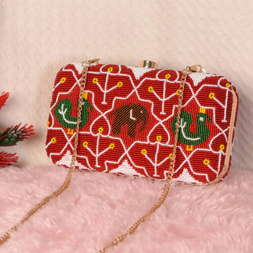 Patola Beaded Clutch