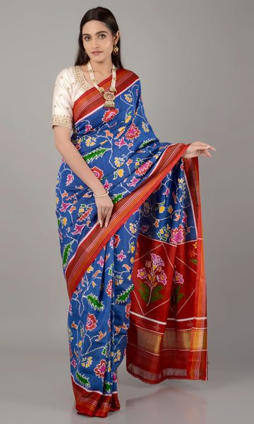 Double Ikat Patola Saree Jaal