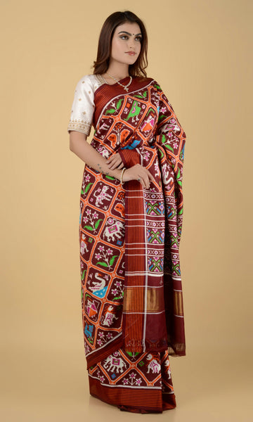 Double Ikat Patola Saree 9 Motif