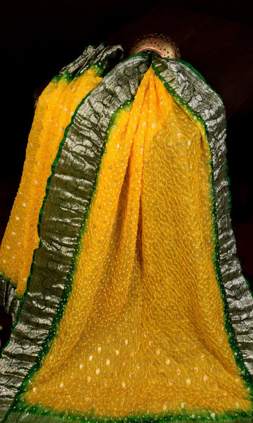 Kota Doriya Banarasi Weave Bandhani Saree