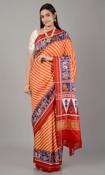 Double Ikat Patola Saree Laheriya