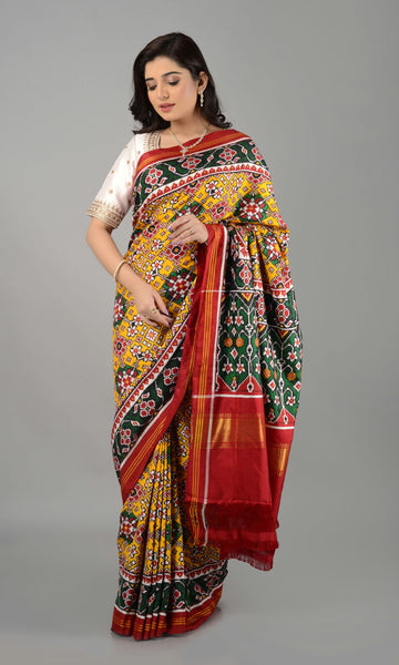 Double Ikat Patola Saree Nau Ratan