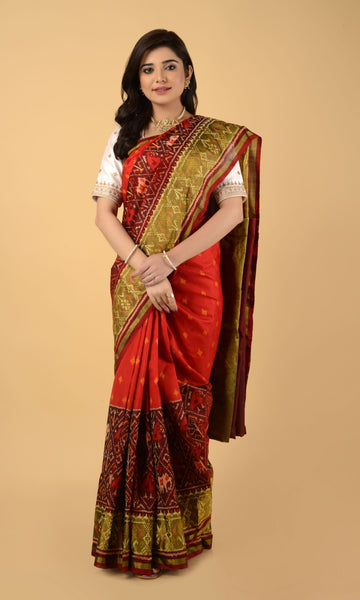 Rajkoti Patola Saree Nari Kunj Scut Bouti