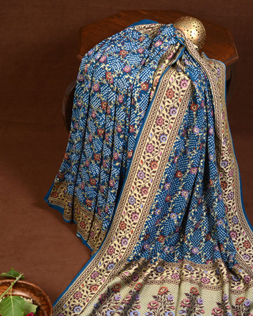 Banarasi Paithani Jaal Weave Bandhani Saree