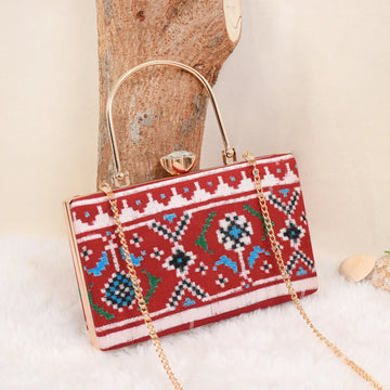 Double Ikat Patola Clutch