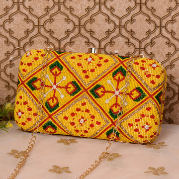 Patola Beaded Clutch