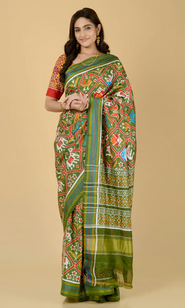 Double Ikat Patola Saree 9 Motif