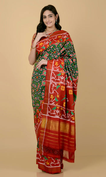 Double Ikat Patola Saree Nau Ratan