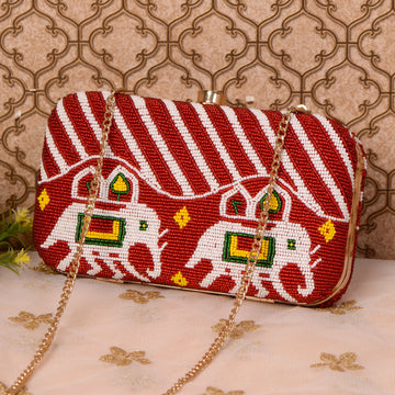 Patola Beaded Clutch