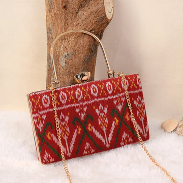Twill Weave Patola Clutch