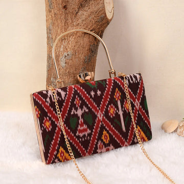 Twill Weave Patola Clutch