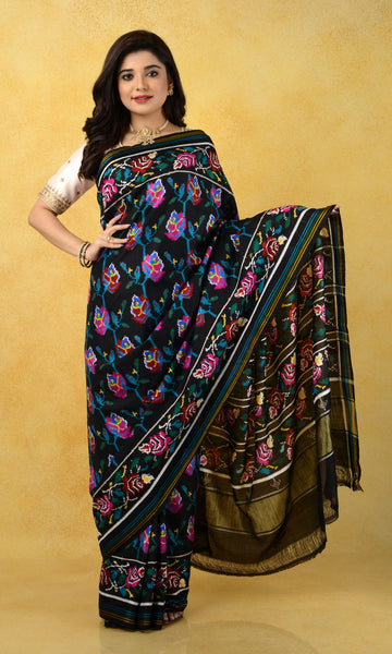 Double Ikat Patola Saree Jaal