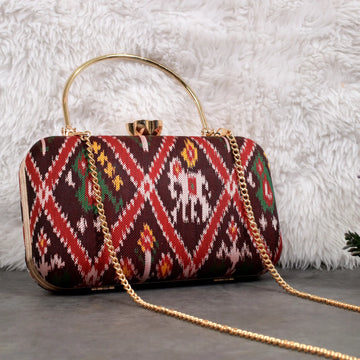 Twill Weave Patola Clutch