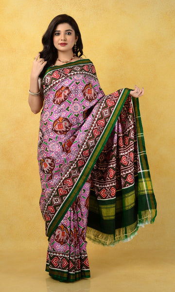 Double Ikat Patola Saree Manekchowk Chhabdi