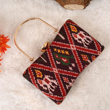 Twill Weave Patola Clutch