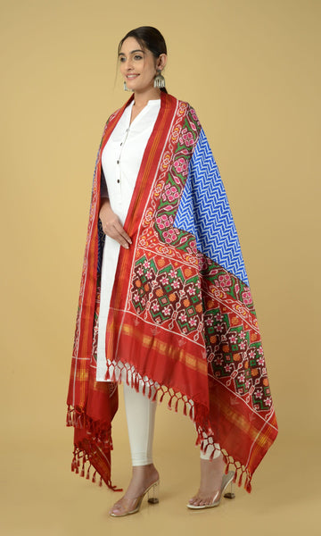 Double Ikat Patola Dupatta Laheriya