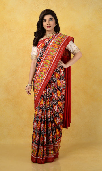 Twill Weave Patola Saree Nari kunj