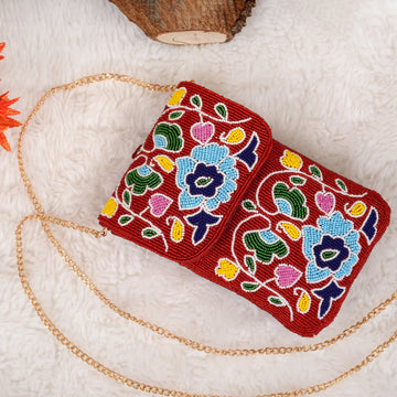 Mobile Cover Pearl Patola Beaded
