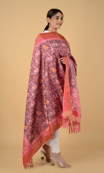 Single Ikat Patola Dupatta Nari Kunj