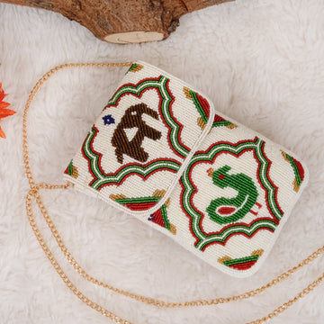 Mobile Cover Pearl Patola Beaded