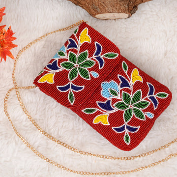 Mobile Cover Pearl Patola Beaded