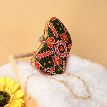 Double Ikat Patola Clutch Manekchowk
