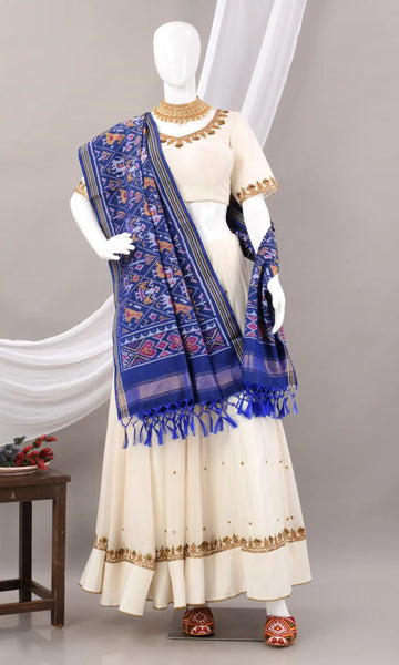 Single Ikat Patola Dupatta